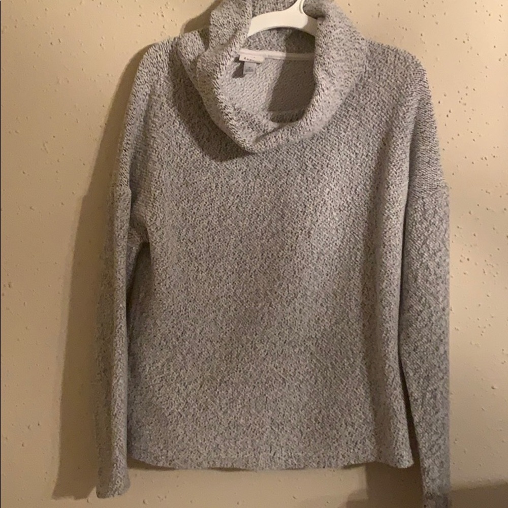 Grey knit turtleneck